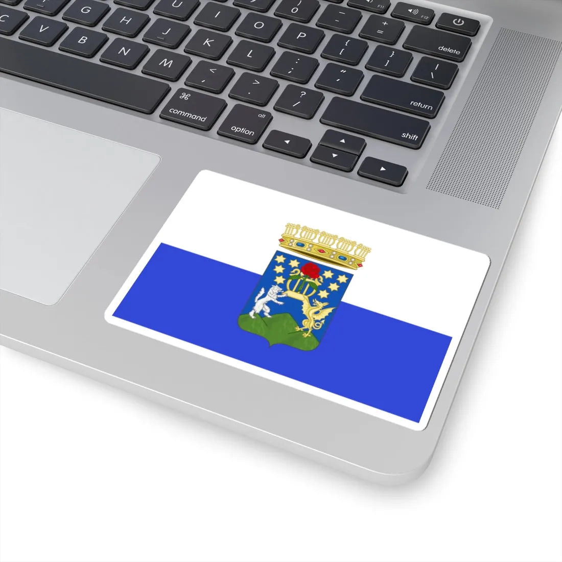 Flag of the Conservatory of music Domenico Cimarosa (Italy) (Coat of Arms) STICKER Vinyl Kiss-Cut Decal - The Sticker Space