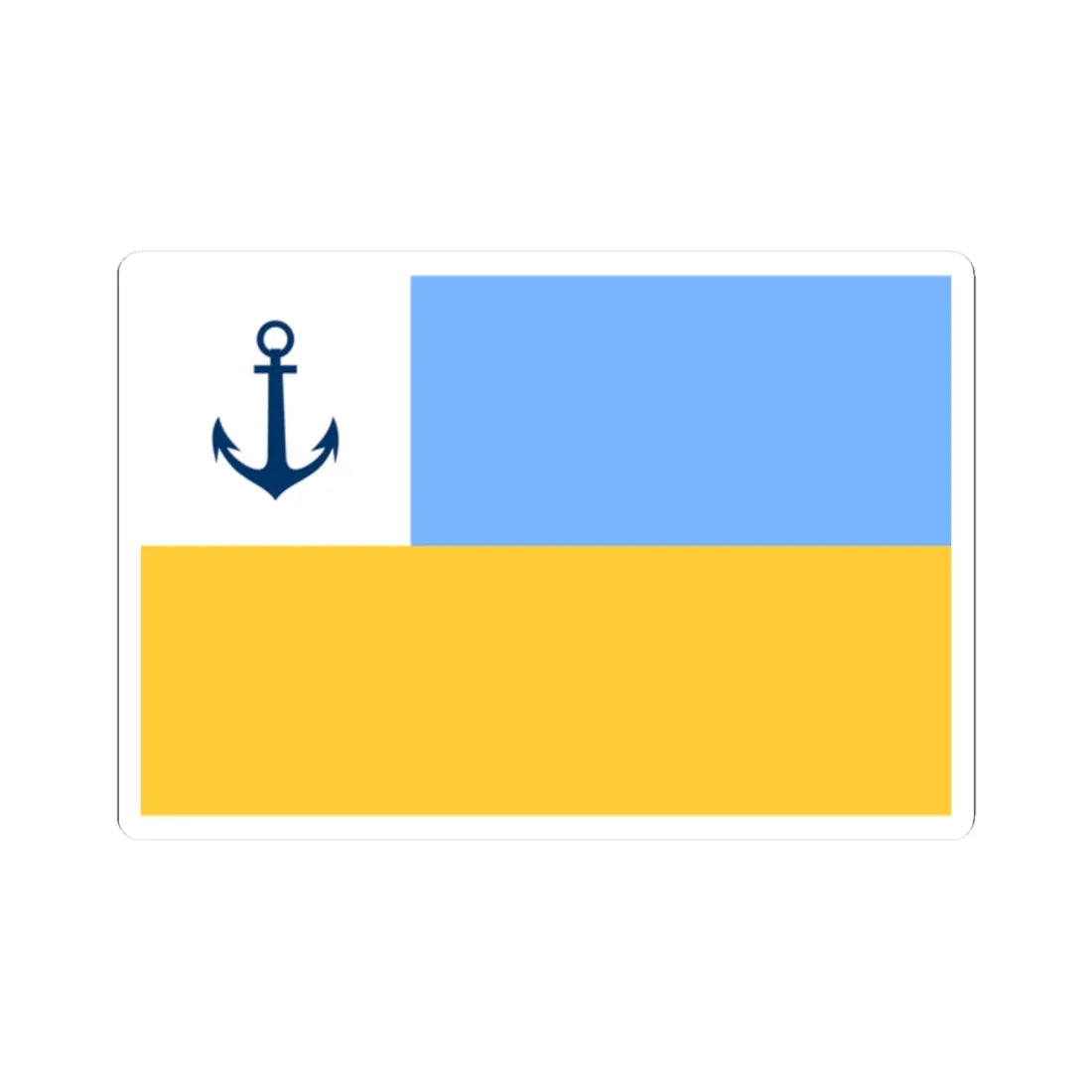 Flag of the Consul of Ukraine 1918 (Ukraine) STICKER Vinyl Kiss-Cut Decal 2 Inch White - The Sticker Space