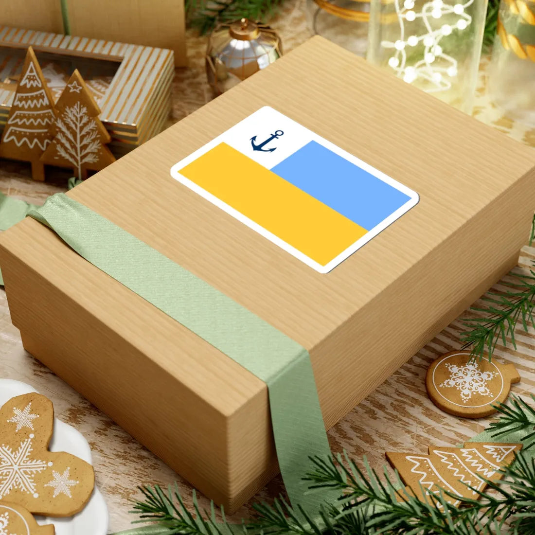 Flag of the Consul of Ukraine 1918 (Ukraine) STICKER Vinyl Kiss-Cut Decal - The Sticker Space