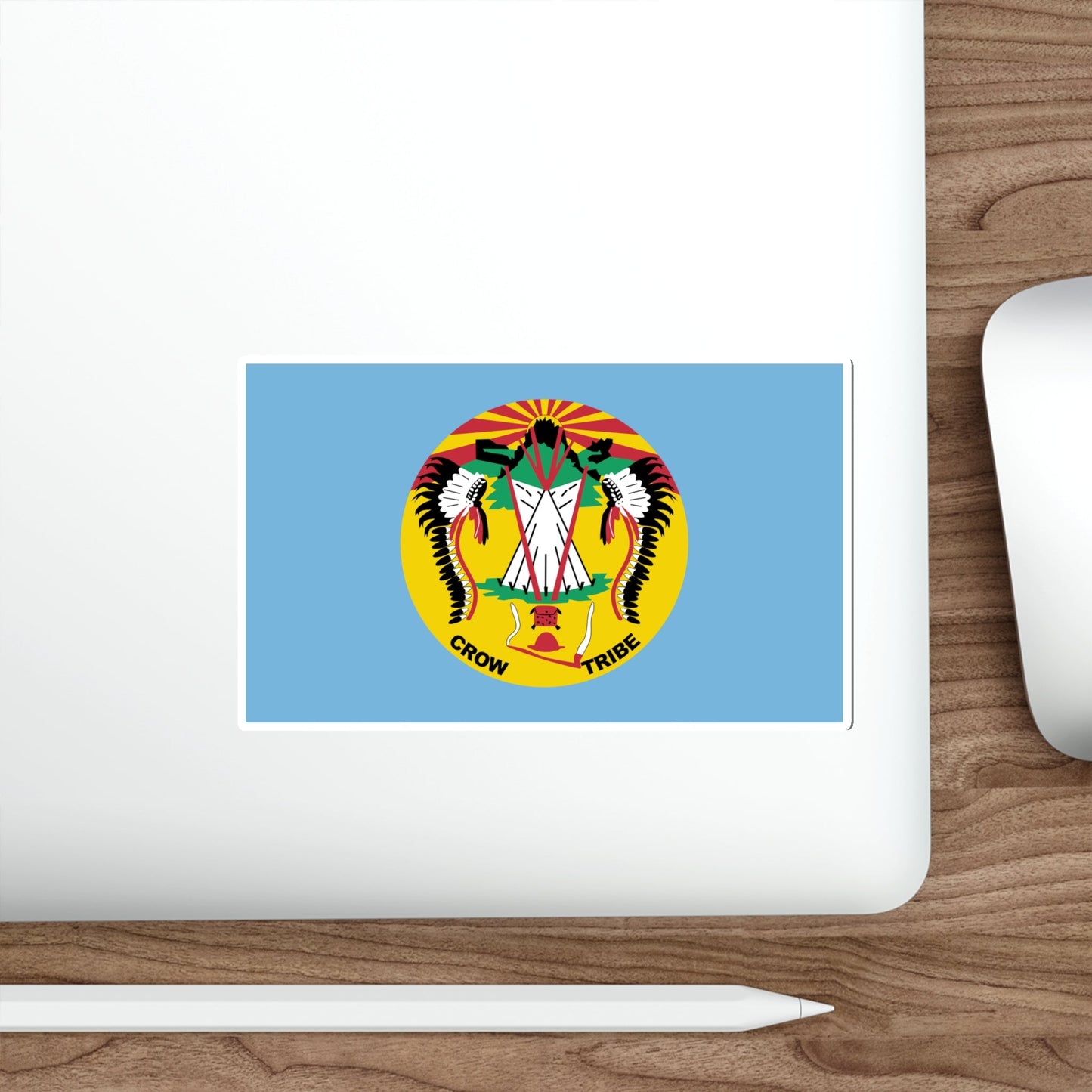 Flag of the Crow Nation STICKER Vinyl Die-Cut Decal-The Sticker Space