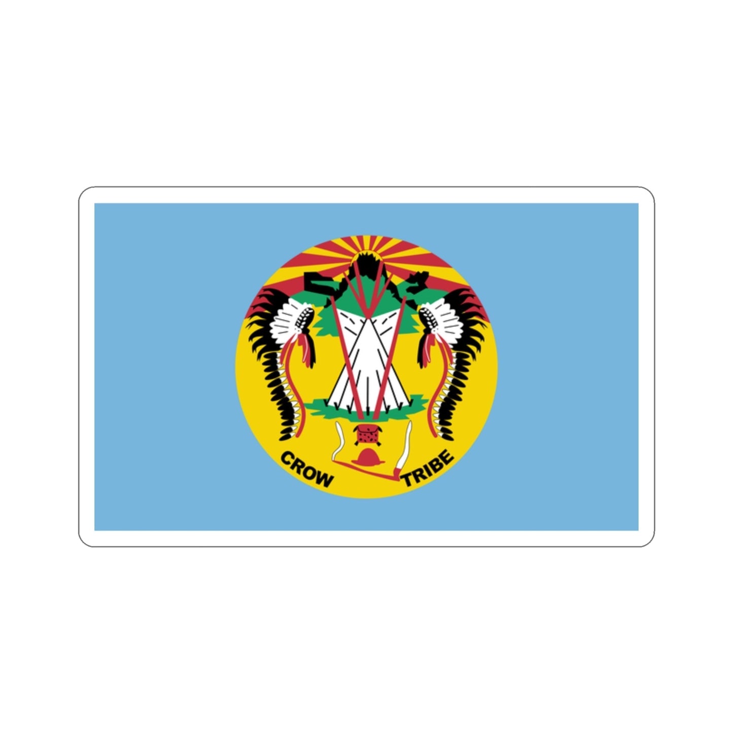 Flag of the Crow Nation STICKER Vinyl Die-Cut Decal-2 Inch-The Sticker Space