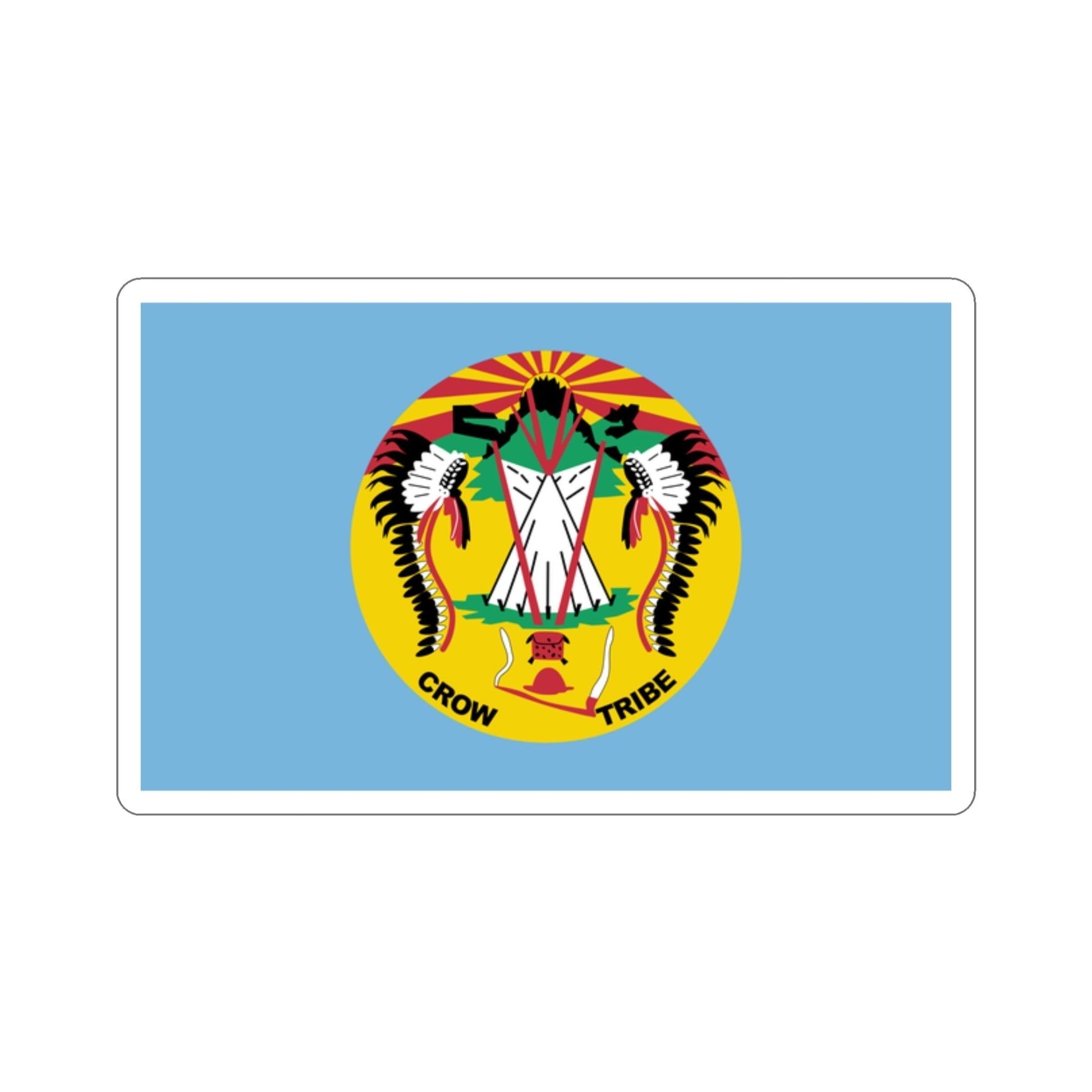 Flag of the Crow Nation STICKER Vinyl Die-Cut Decal-2 Inch-The Sticker Space