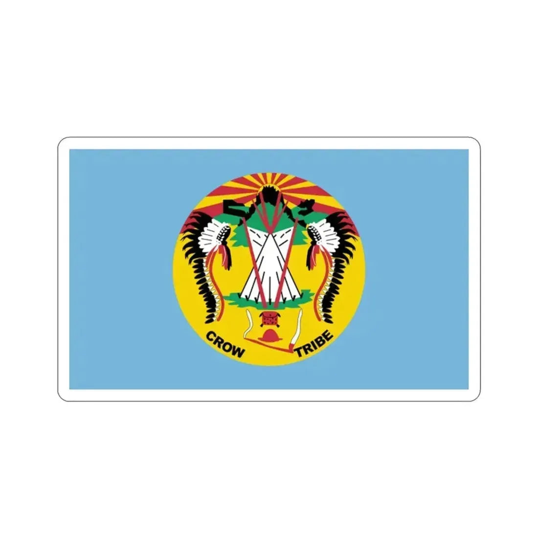 Flag of the Crow Nation STICKER Vinyl Die-Cut Decal 2 Inch - The Sticker Space