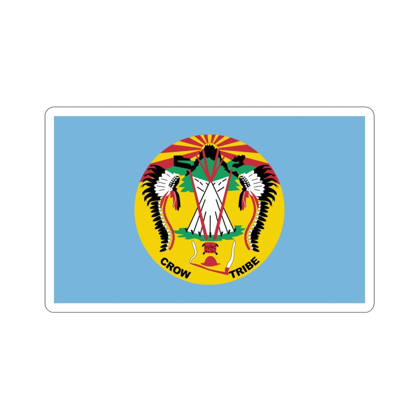 Flag of the Crow Nation STICKER Vinyl Die-Cut Decal-3 Inch-The Sticker Space