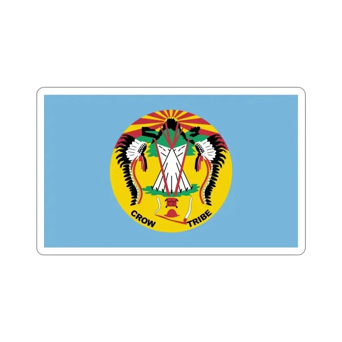 Flag of the Crow Nation STICKER Vinyl Die-Cut Decal 3 Inch - The Sticker Space