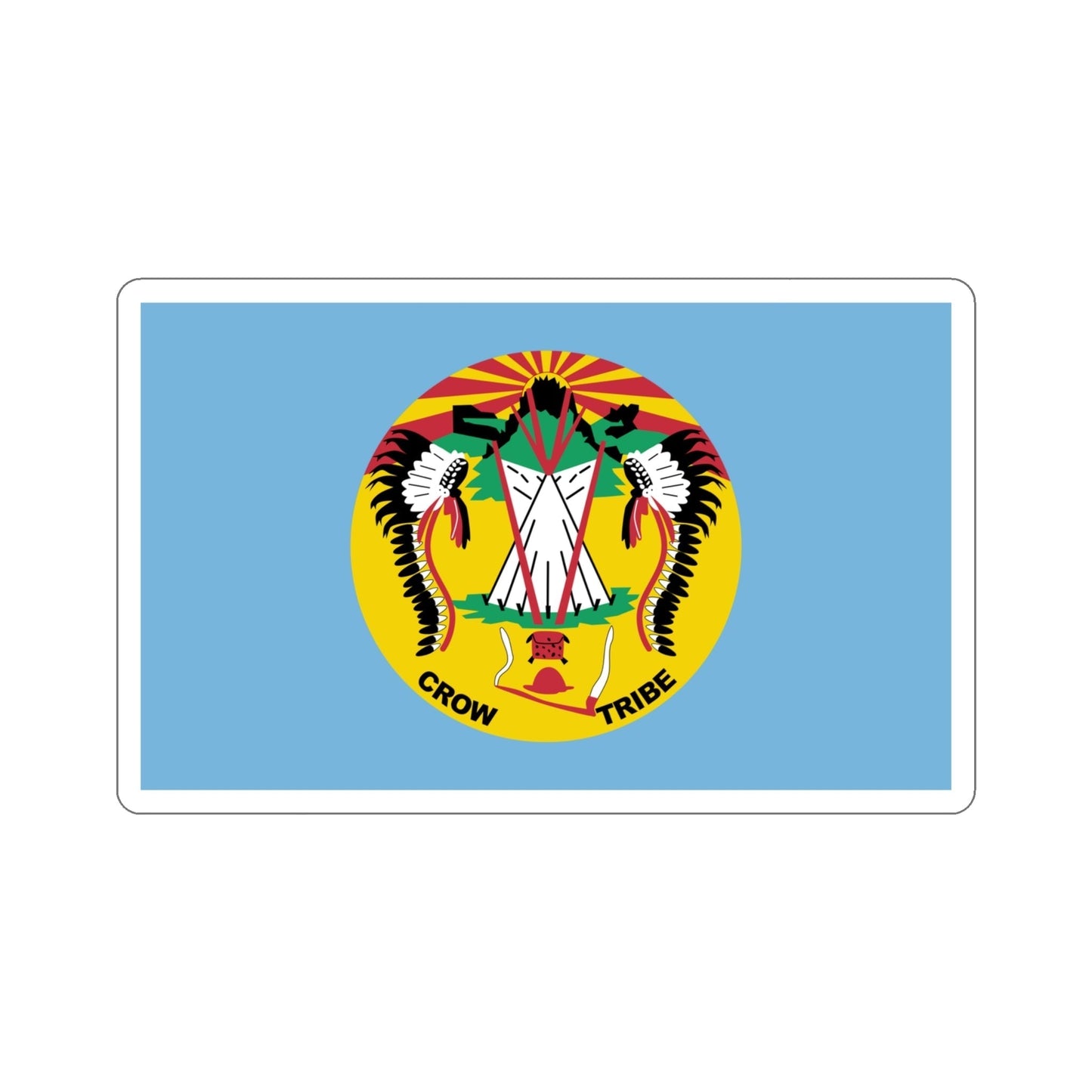 Flag of the Crow Nation STICKER Vinyl Die-Cut Decal-4 Inch-The Sticker Space