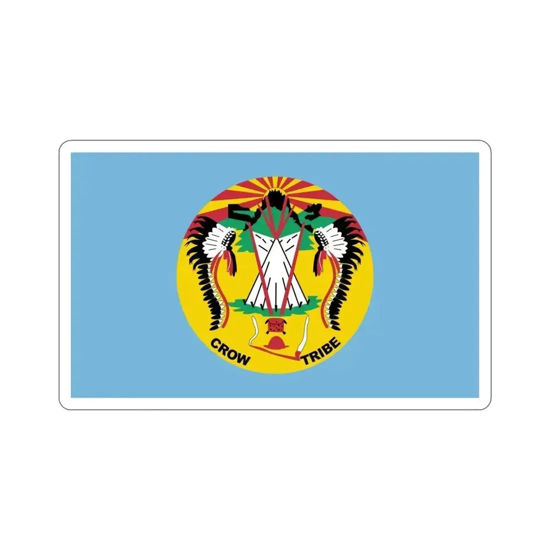 Flag of the Crow Nation STICKER Vinyl Die-Cut Decal 4 Inch - The Sticker Space
