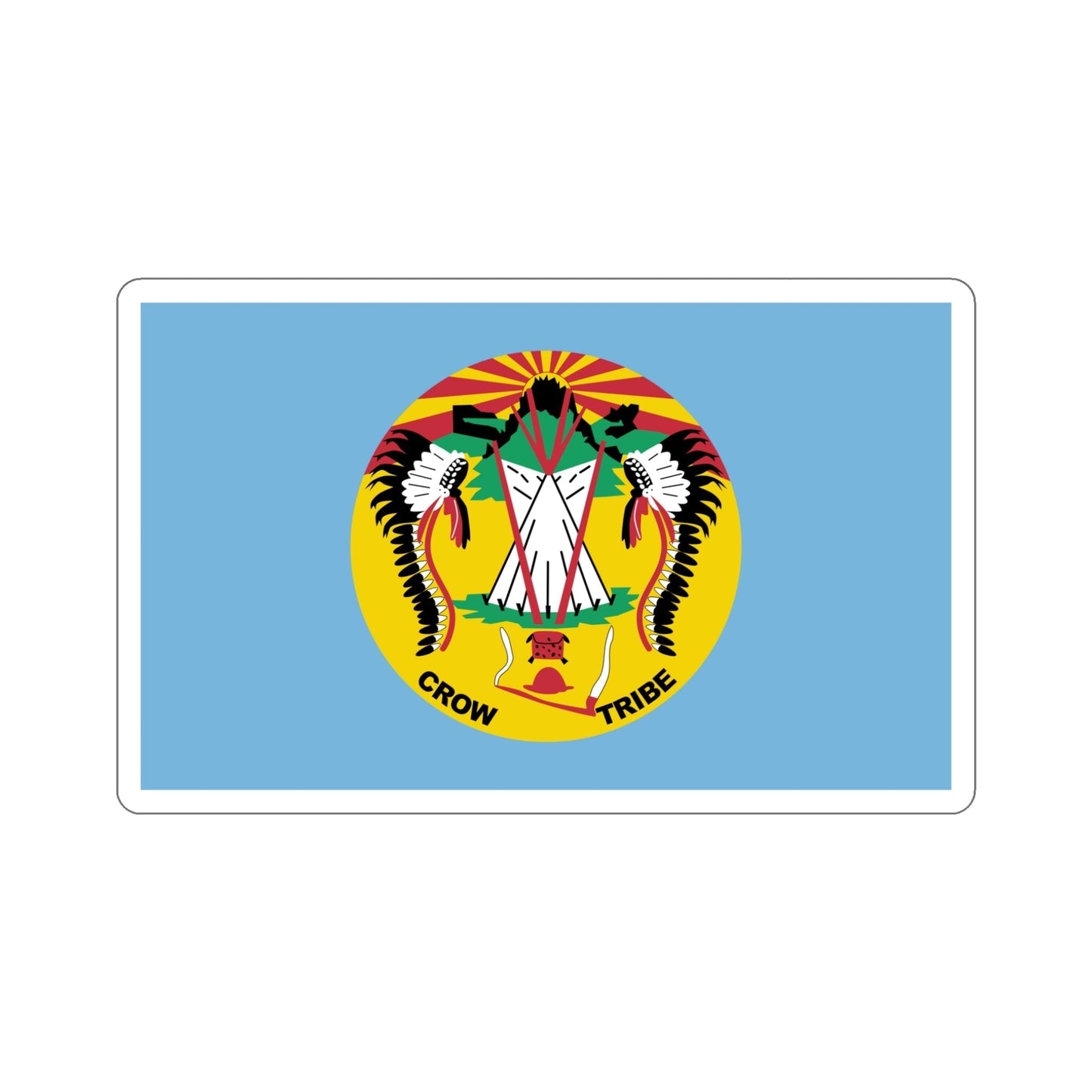 Flag of the Crow Nation STICKER Vinyl Die-Cut Decal-5 Inch-The Sticker Space