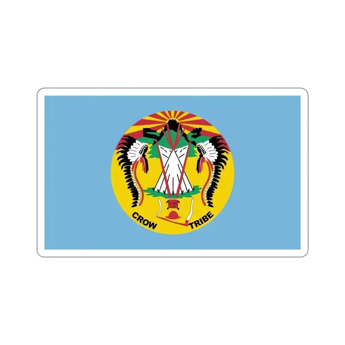 Flag of the Crow Nation STICKER Vinyl Die-Cut Decal 5 Inch - The Sticker Space
