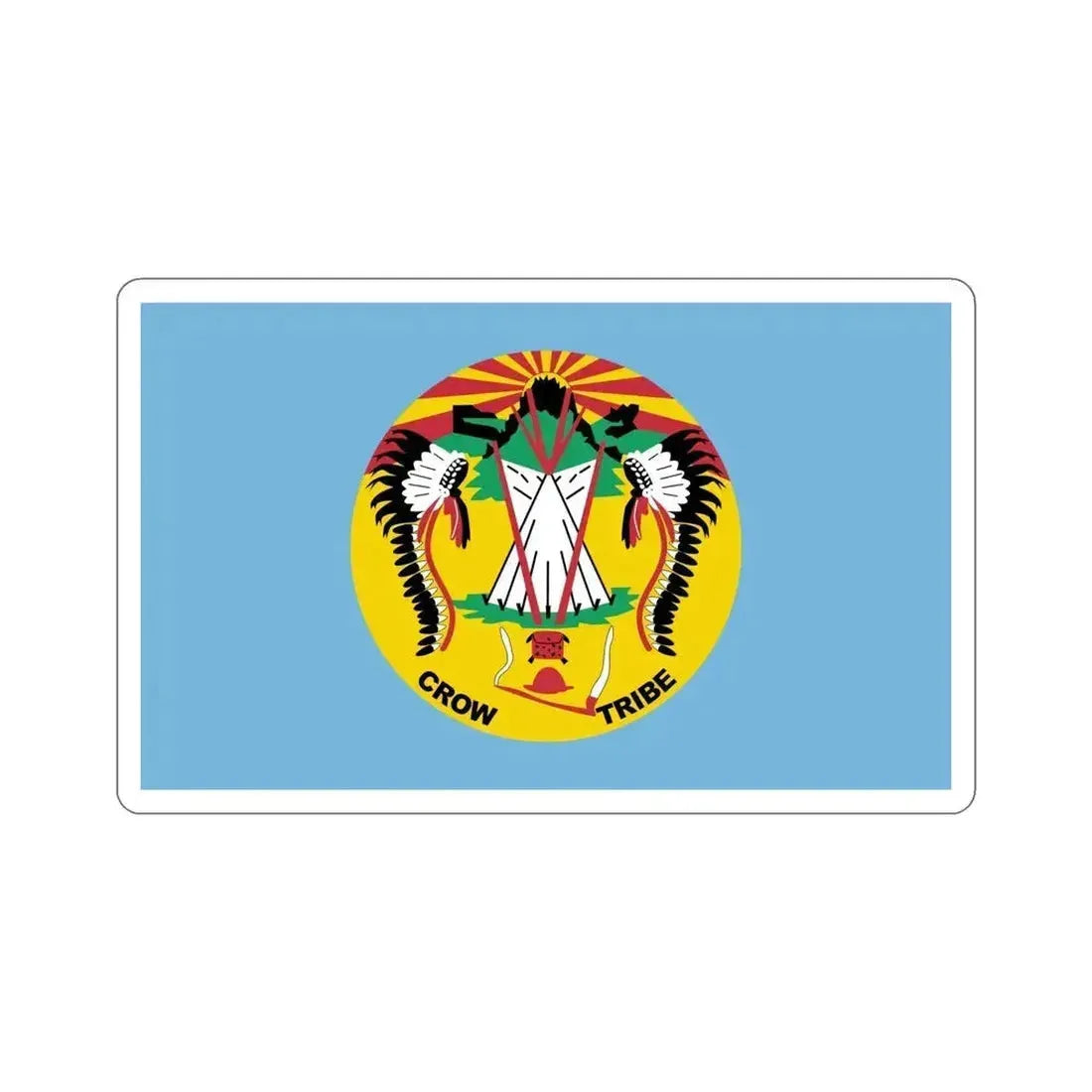 Flag of the Crow Nation STICKER Vinyl Die-Cut Decal 6 Inch - The Sticker Space