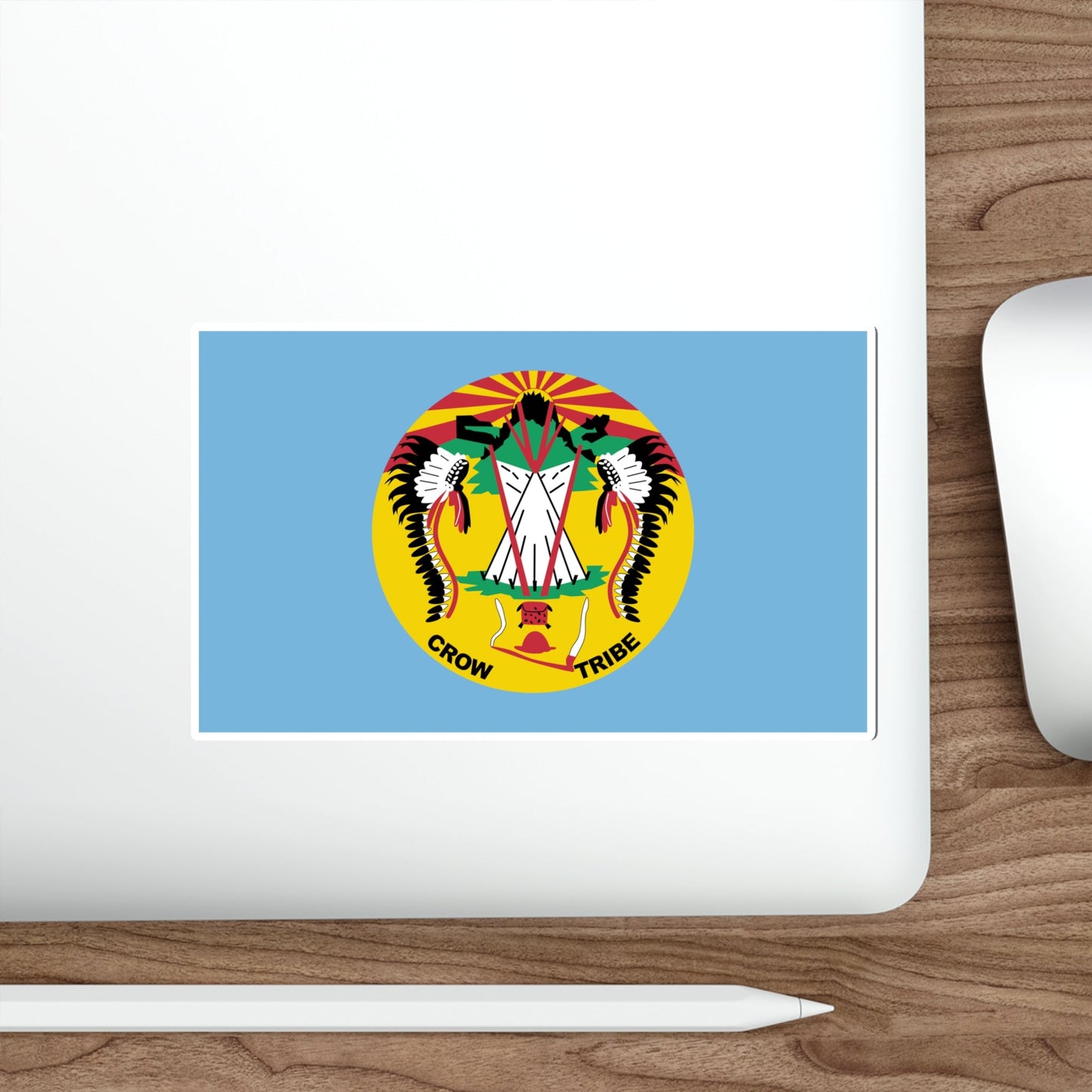 Flag of the Crow Nation STICKER Vinyl Die-Cut Decal-The Sticker Space