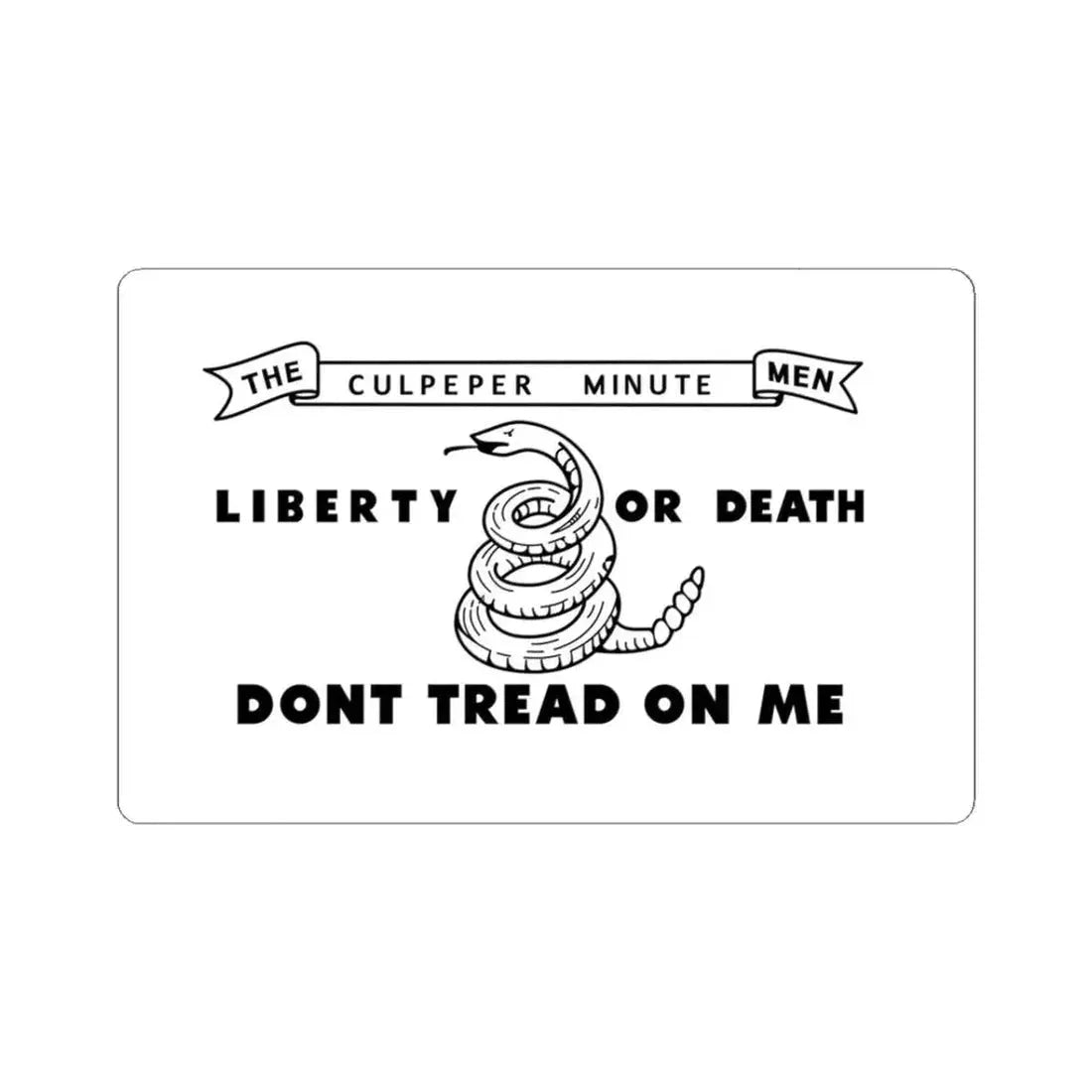 Flag of the Culpeper Minutemen (United States) STICKER Vinyl Kiss-Cut Decal 3 Inch White - The Sticker Space