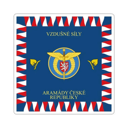 Flag of the Czech Air Force (Czech Republic) STICKER Vinyl Kiss-Cut Decal 2 Inch White - The Sticker Space
