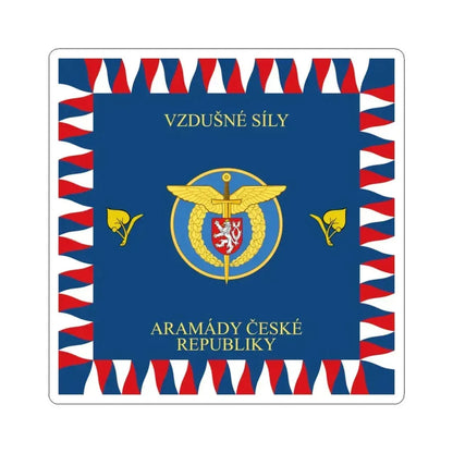 Flag of the Czech Air Force (Czech Republic) STICKER Vinyl Kiss-Cut Decal 4 Inch White - The Sticker Space
