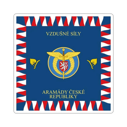 Flag of the Czech Air Force (Czech Republic) STICKER Vinyl Kiss-Cut Decal 6 Inch White - The Sticker Space