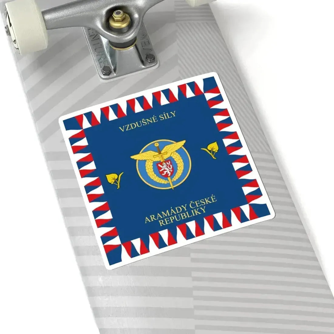 Flag of the Czech Air Force (Czech Republic) STICKER Vinyl Kiss-Cut Decal - The Sticker Space
