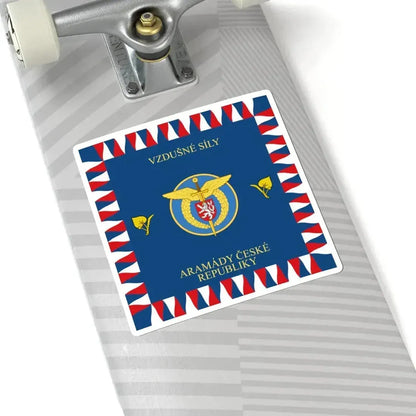 Flag of the Czech Air Force (Czech Republic) STICKER Vinyl Kiss-Cut Decal - The Sticker Space