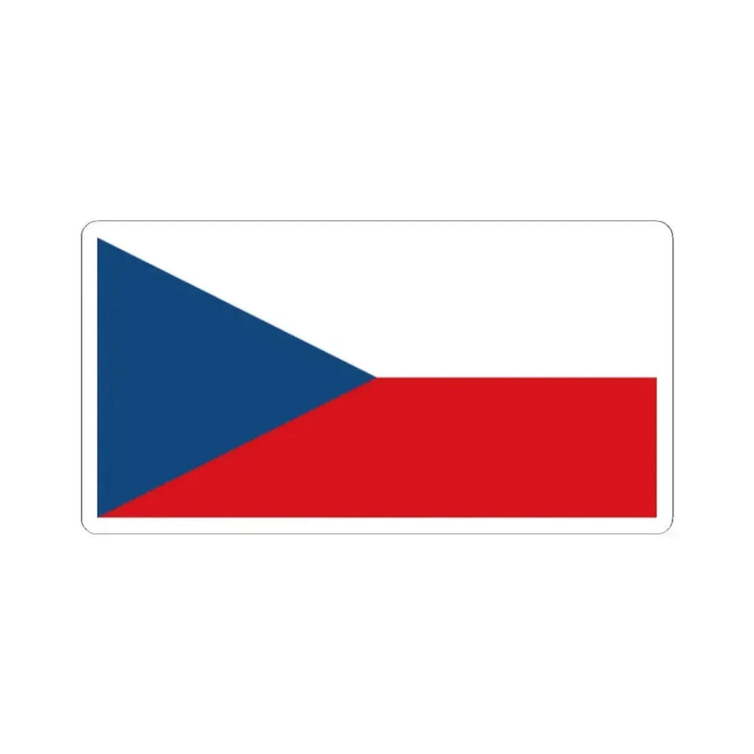Flag of the Czech Republic 2-1 (Czech Republic) STICKER Vinyl Kiss-Cut Decal 2 Inch White - The Sticker Space