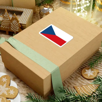 Flag of the Czech Republic 5-3 (Czech Republic) STICKER Vinyl Kiss-Cut Decal - The Sticker Space