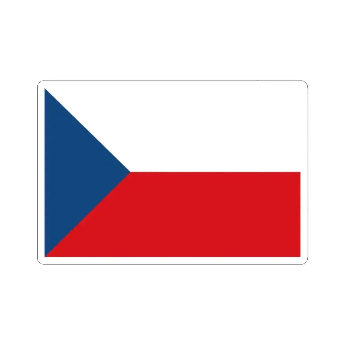 Flag of the Czech Republic alt (Czech Republic) STICKER Vinyl Kiss-Cut Decal 2 Inch White - The Sticker Space