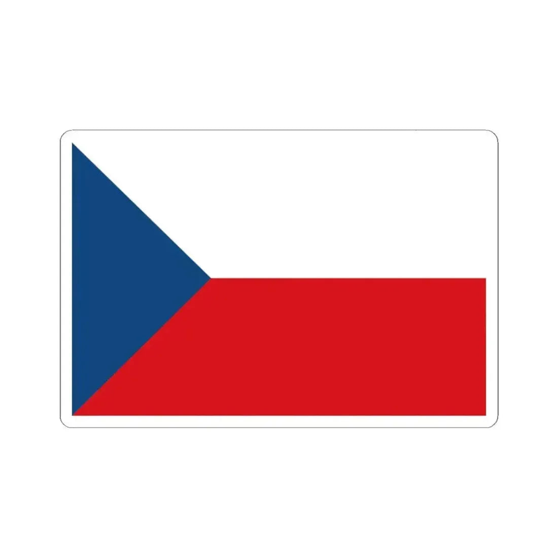 Flag of the Czech Republic alt (Czech Republic) STICKER Vinyl Kiss-Cut Decal 6 Inch White - The Sticker Space