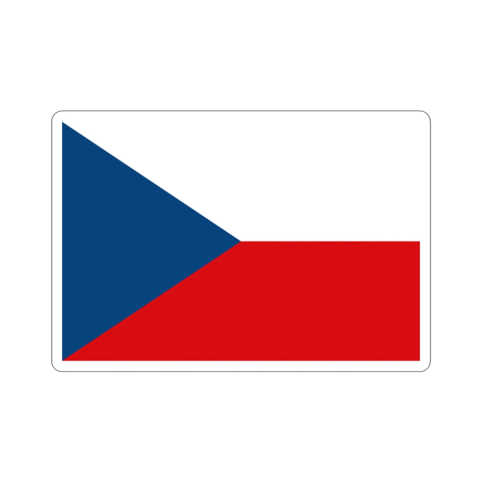 Flag of the Czech Republic STICKER Vinyl Die-Cut Decal-2 Inch-The Sticker Space