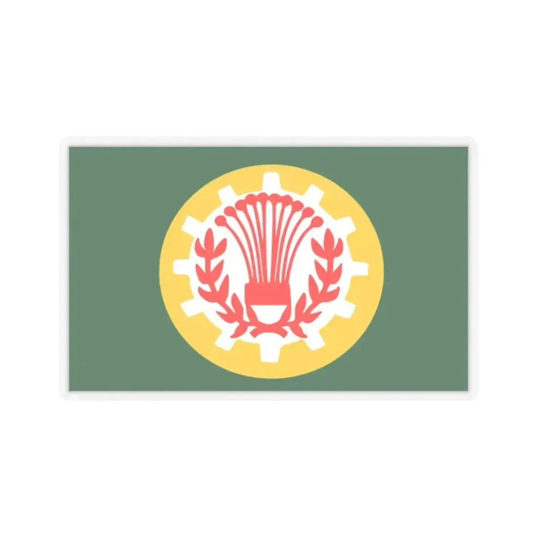 Flag of the Dakahlia Governorate Egypt - STICKER Vinyl Kiss-Cut Decal 2 Inch Transparent - The Sticker Space