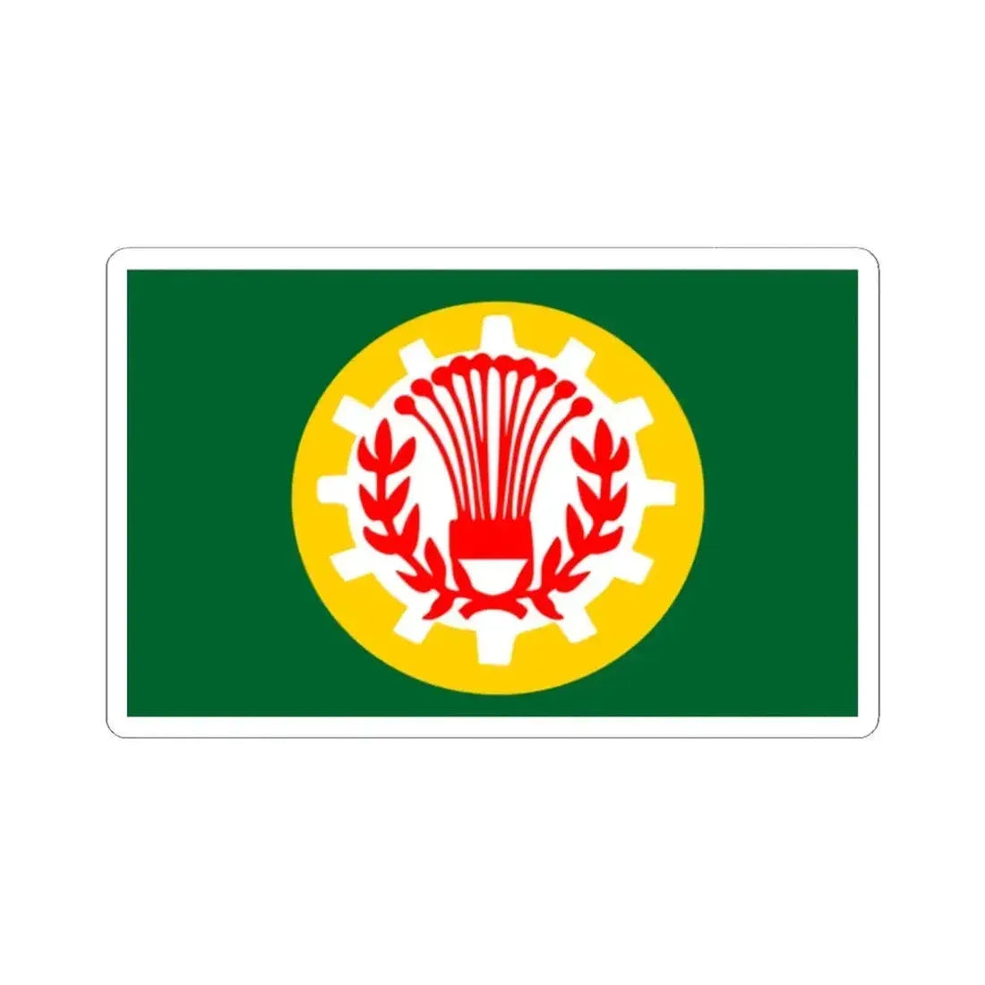 Flag of the Dakahlia Governorate Egypt - STICKER Vinyl Kiss-Cut Decal 2 Inch White - The Sticker Space