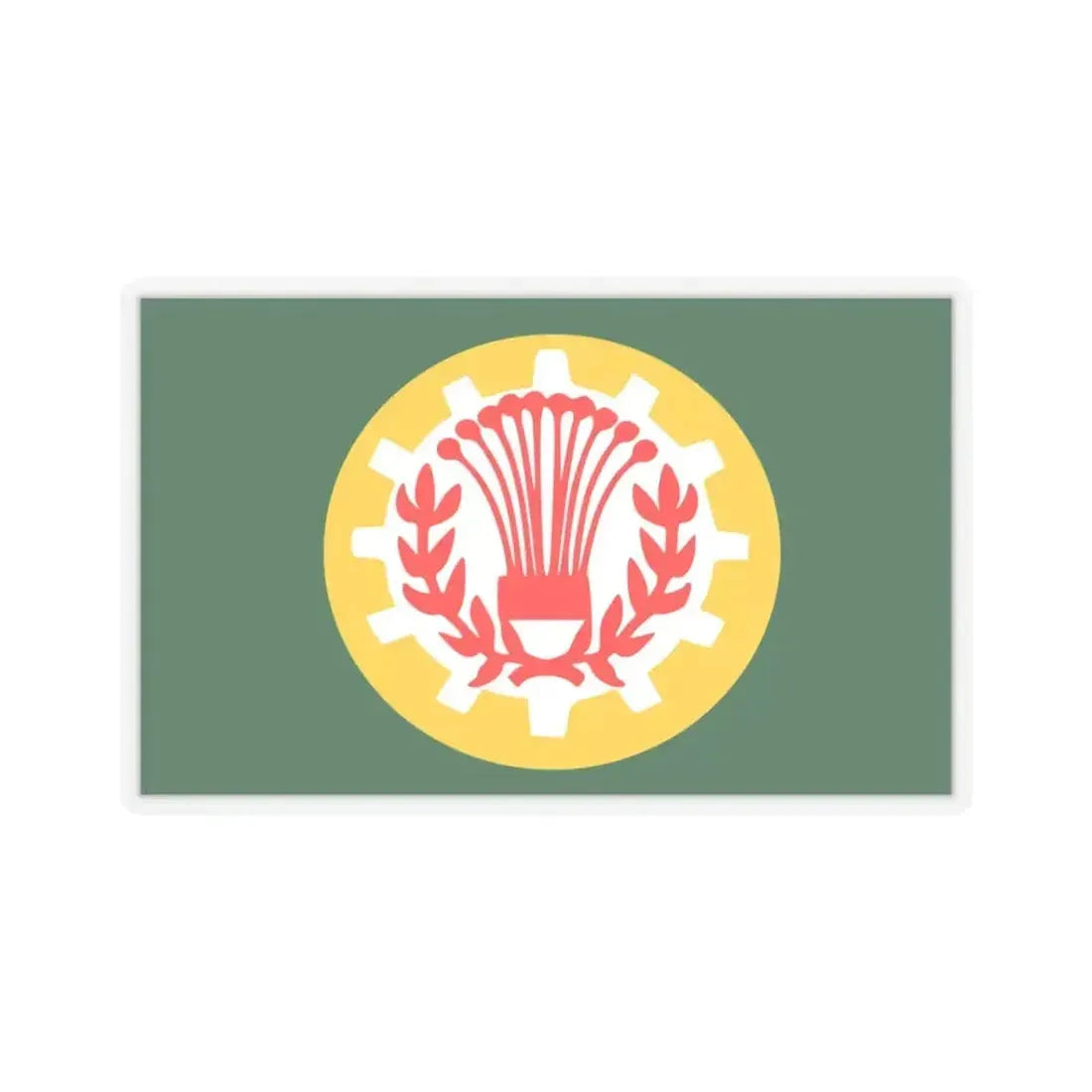 Flag of the Dakahlia Governorate Egypt - STICKER Vinyl Kiss-Cut Decal 3 Inch Transparent - The Sticker Space