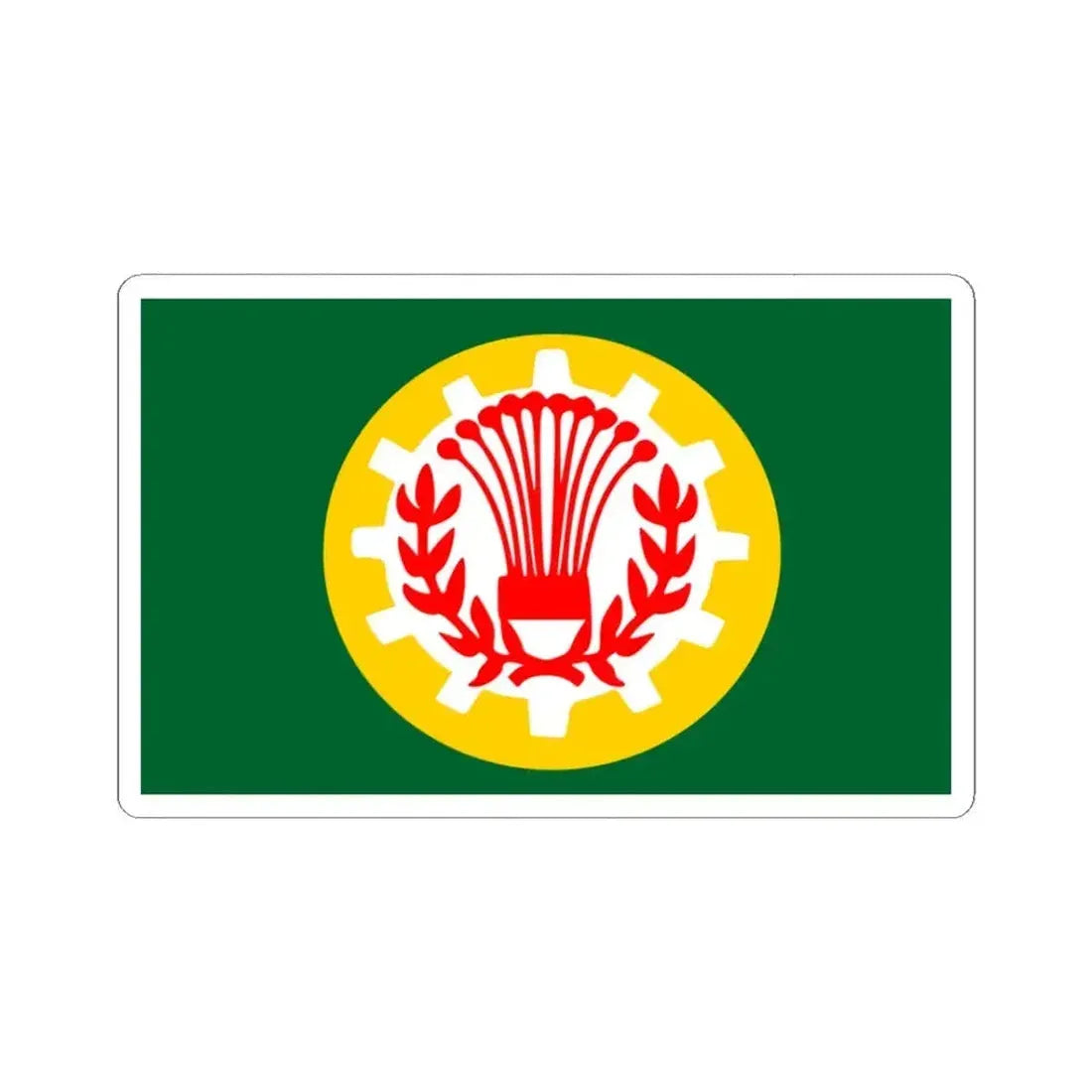 Flag of the Dakahlia Governorate Egypt - STICKER Vinyl Kiss-Cut Decal 3 Inch White - The Sticker Space