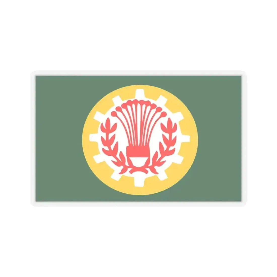 Flag of the Dakahlia Governorate Egypt - STICKER Vinyl Kiss-Cut Decal 4 Inch Transparent - The Sticker Space