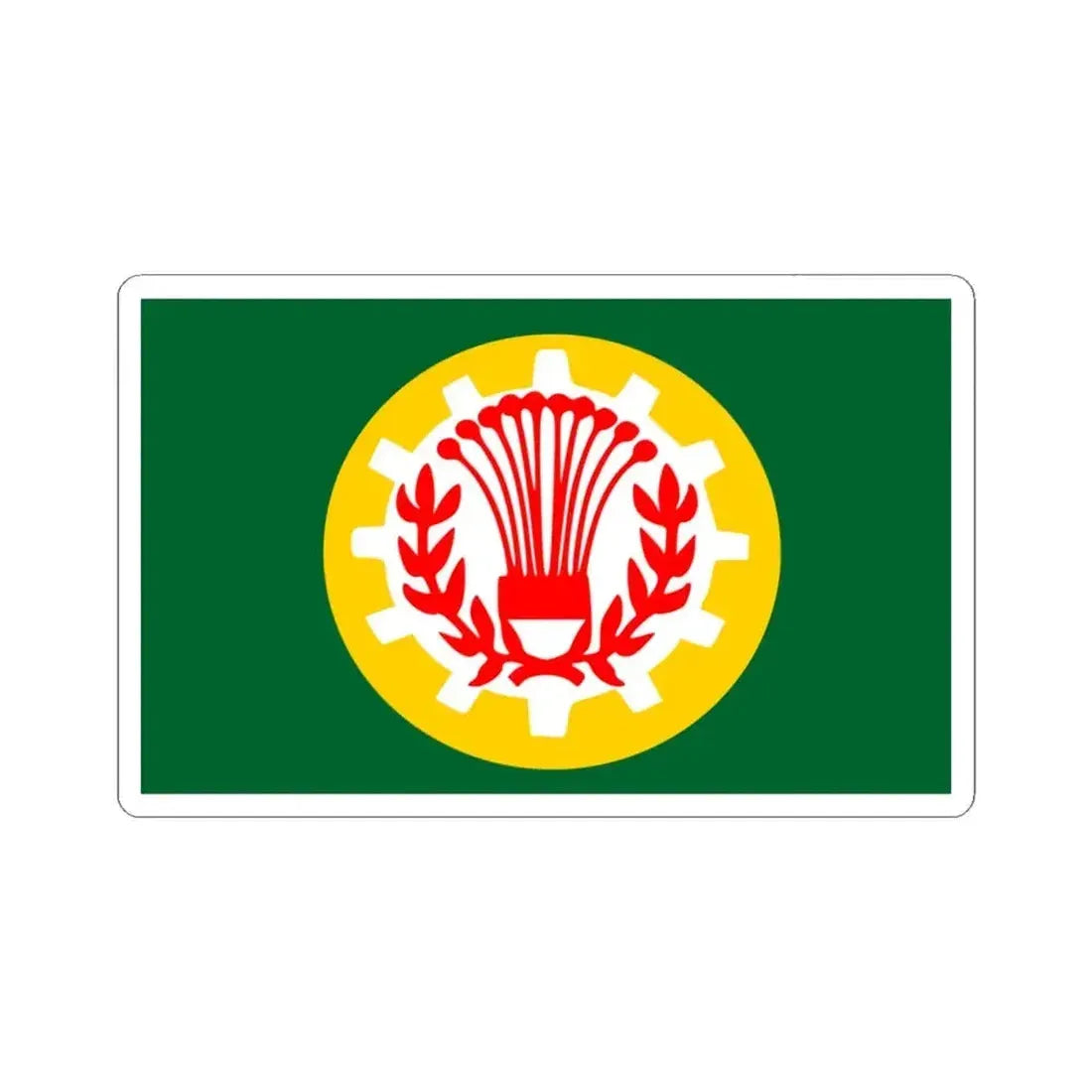 Flag of the Dakahlia Governorate Egypt - STICKER Vinyl Kiss-Cut Decal 4 Inch White - The Sticker Space