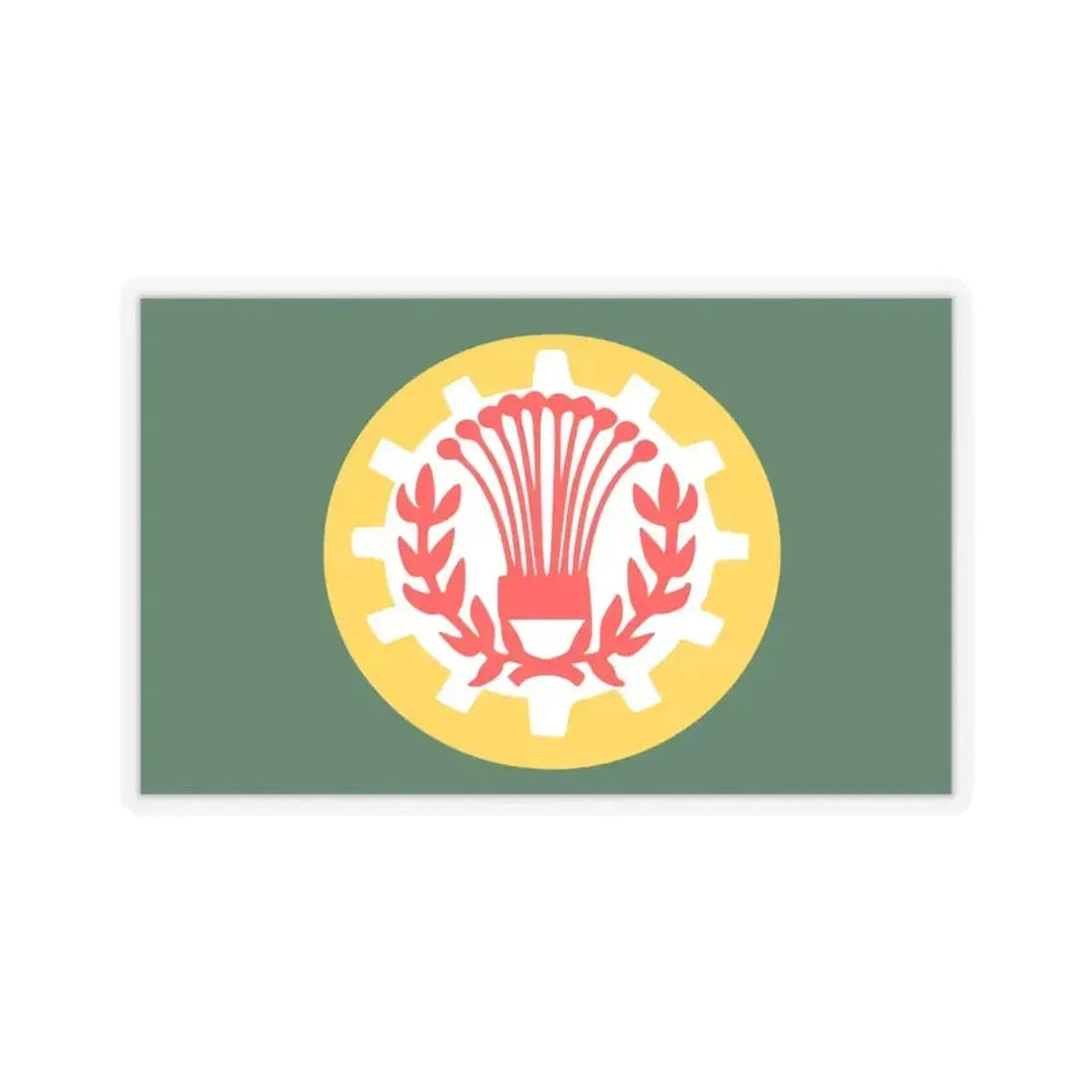 Flag of the Dakahlia Governorate Egypt - STICKER Vinyl Kiss-Cut Decal 6 Inch Transparent - The Sticker Space