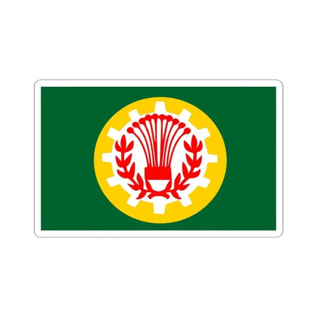 Flag of the Dakahlia Governorate Egypt - STICKER Vinyl Kiss-Cut Decal 6 Inch White - The Sticker Space