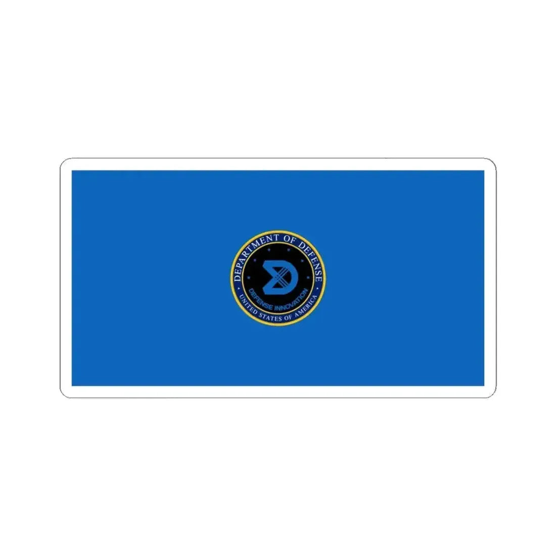Flag of the Defense Innovation Unit (United States) STICKER Vinyl Kiss-Cut Decal 4 Inch White - The Sticker Space