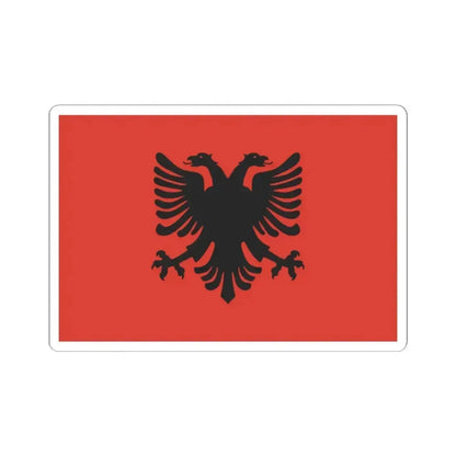 Flag of the Democratic Government of Albania 1944-1946 (Albania) STICKER Vinyl Kiss-Cut Decal 2 Inch White - The Sticker Space