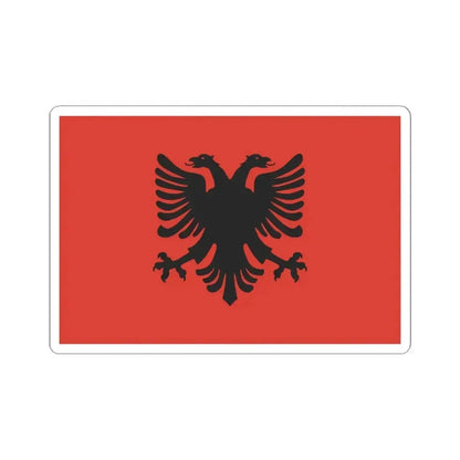 Flag of the Democratic Government of Albania 1944-1946 (Albania) STICKER Vinyl Kiss-Cut Decal 4 Inch White - The Sticker Space