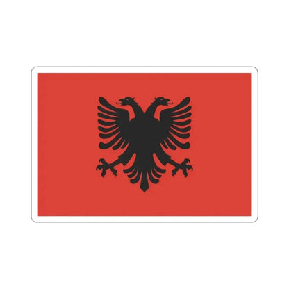Flag of the Democratic Government of Albania 1944-1946 (Albania) STICKER Vinyl Kiss-Cut Decal 6 Inch White - The Sticker Space