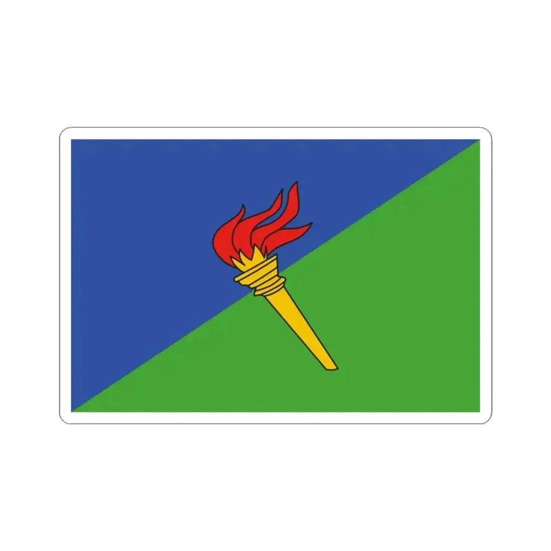 Flag of the Democratic Party of Equatorial Guinea PDGE (Equatorial Guinea) STICKER Vinyl Kiss-Cut Decal 3 Inch White - The Sticker Space