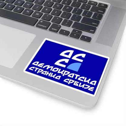Flag of the Democratic Party of Serbia (Serbia) STICKER Vinyl Kiss-Cut Decal - The Sticker Space