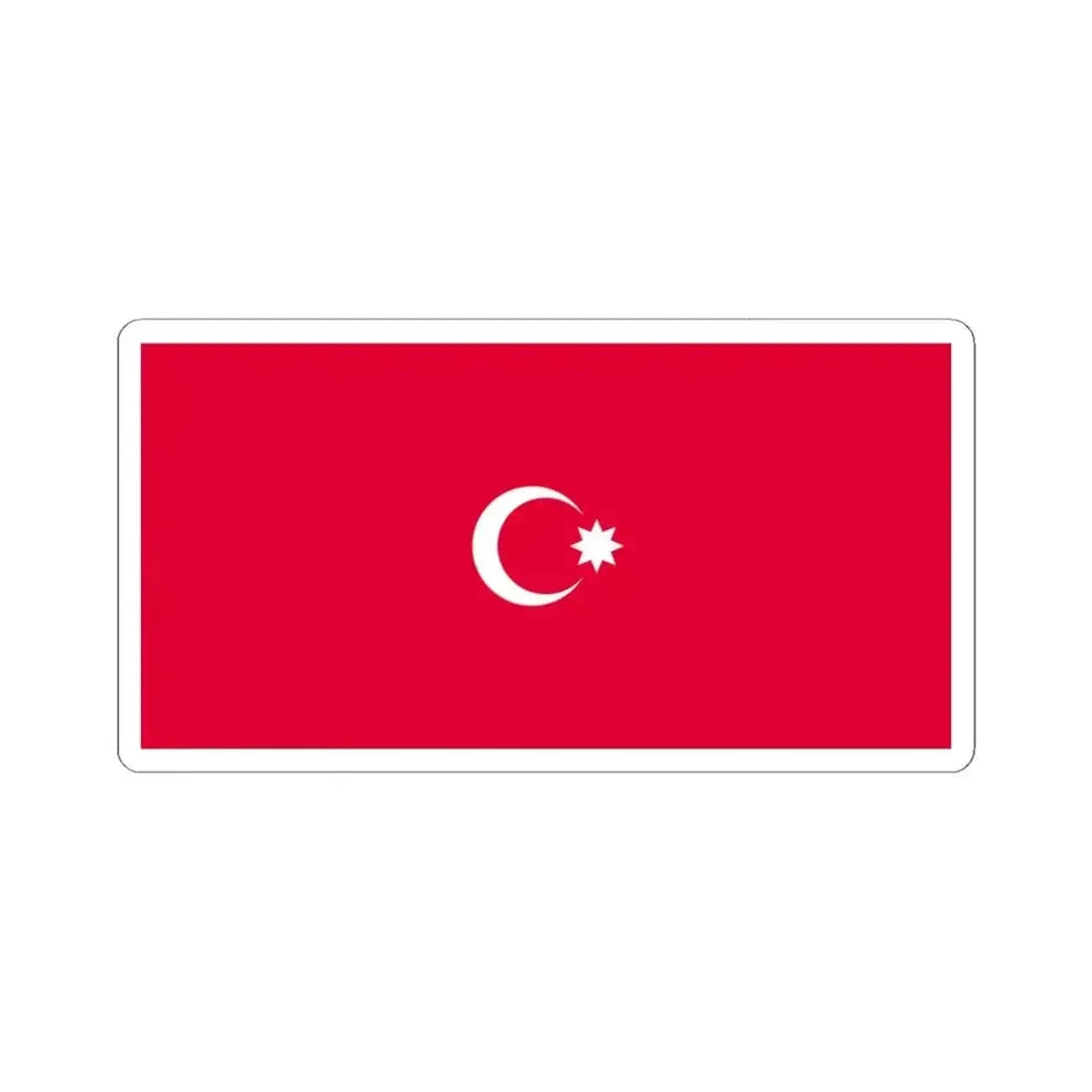 Flag of the Democratic Republic of Azerbaijan 1918 (Azerbaijan) STICKER Vinyl Kiss-Cut Decal 4 Inch White - The Sticker Space