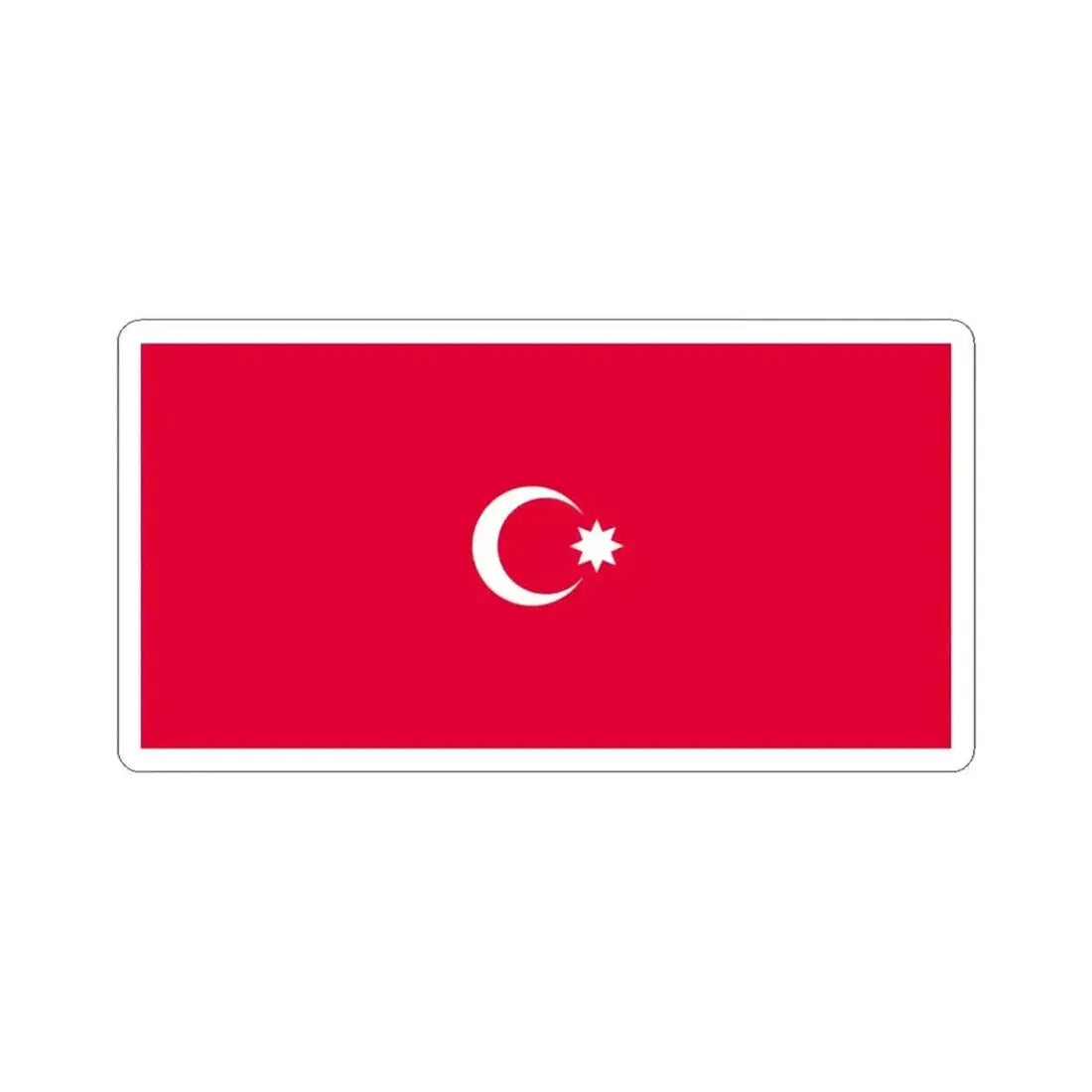 Flag of the Democratic Republic of Azerbaijan 1918 (Azerbaijan) STICKER Vinyl Kiss-Cut Decal 6 Inch White - The Sticker Space