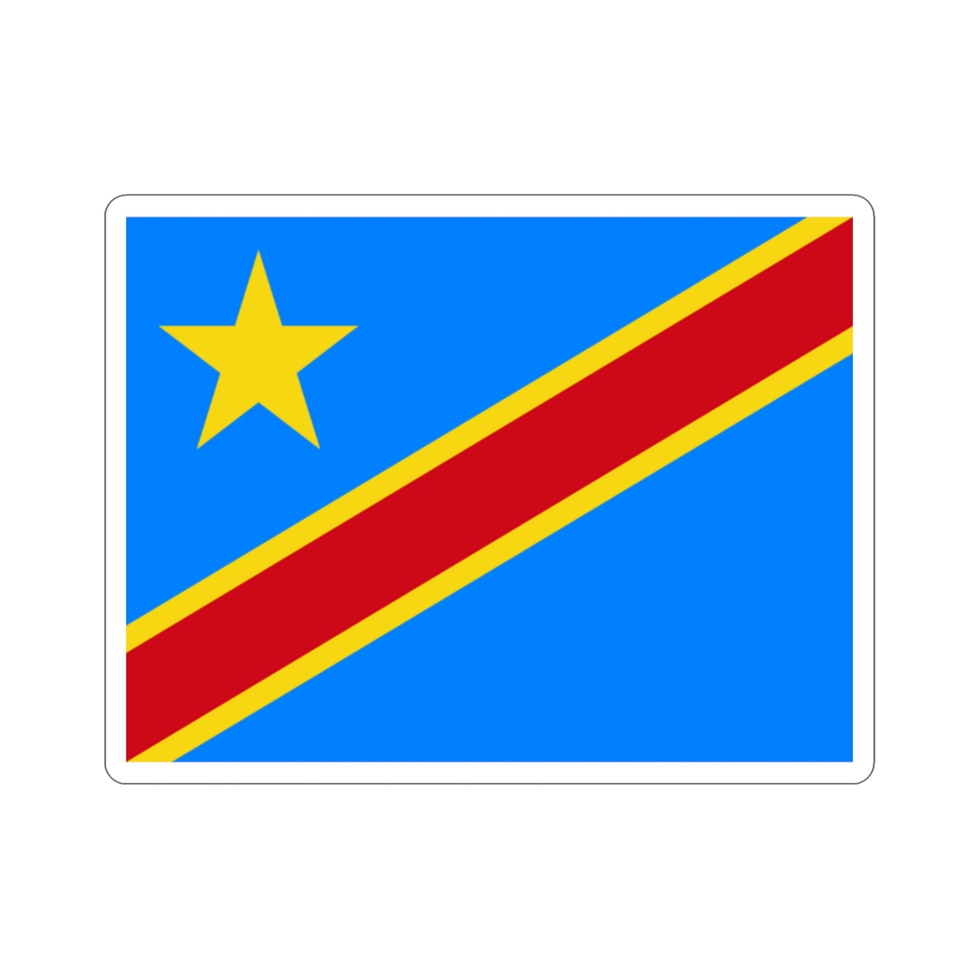 Flag of the Democratic Republic of the Congo STICKER Vinyl Die-Cut Decal-2 Inch-The Sticker Space