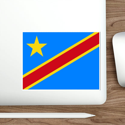 Flag of the Democratic Republic of the Congo STICKER Vinyl Die-Cut Decal-The Sticker Space