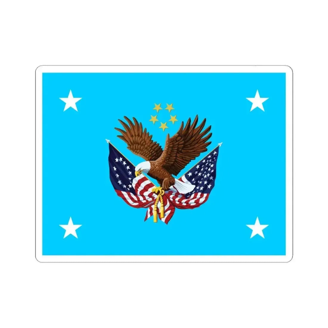 Flag of the Director of the United States National Cemetery System (United States) STICKER Vinyl Kiss-Cut Decal 6 Inch White - The Sticker Space