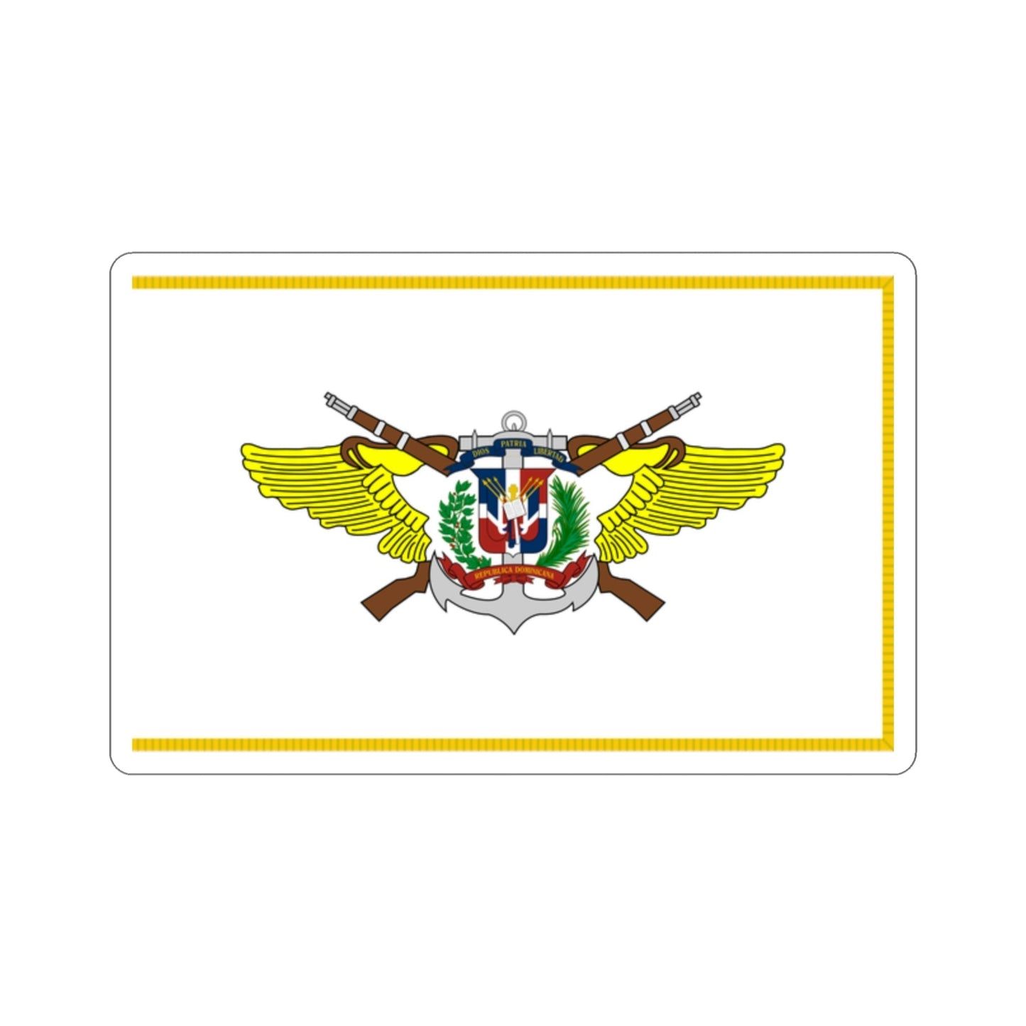 Flag of the Dominican Armed Forces STICKER Vinyl Die-Cut Decal-2 Inch-The Sticker Space