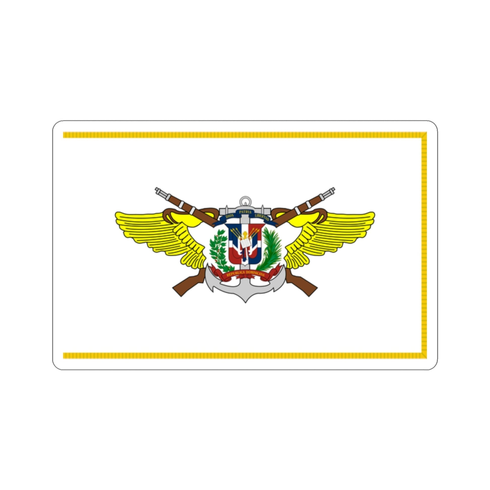 Flag of the Dominican Armed Forces STICKER Vinyl Die-Cut Decal-2 Inch-The Sticker Space