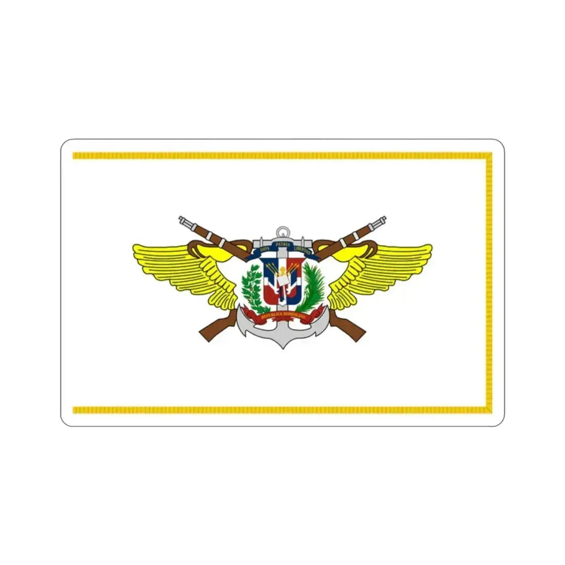 Flag of the Dominican Armed Forces STICKER Vinyl Die-Cut Decal 2 Inch - The Sticker Space