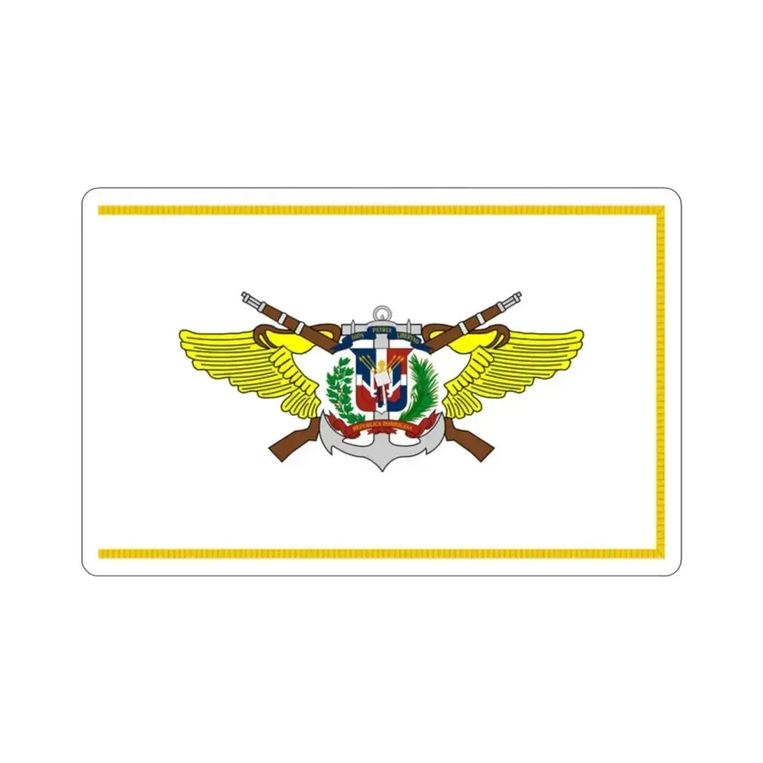 Flag of the Dominican Armed Forces STICKER Vinyl Die-Cut Decal 2 Inch - The Sticker Space
