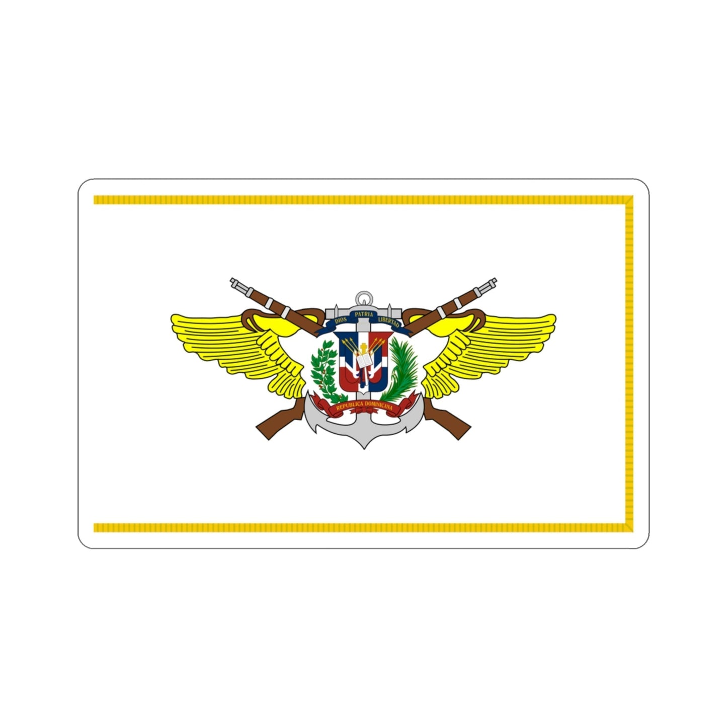 Flag of the Dominican Armed Forces STICKER Vinyl Die-Cut Decal-3 Inch-The Sticker Space